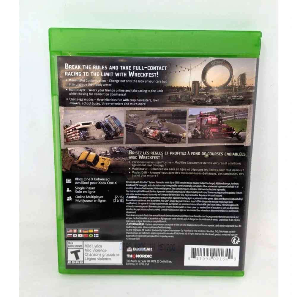 Wreckfest - Microsoft Xbox One Tested & Working Complete fast Shipping